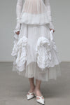 marc le bihan silk tulle floral skirt collection France MLB-2597-E21-BINGCHUAN 2597-E21 GLACIER